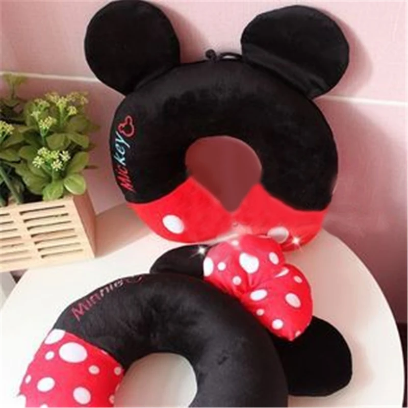 

Cartoon Mickey Mouse U-shaped Neck Pillow Office Lunch Break Portable Pillow Cushion Men Women Aircraft Car Travel Pillow Gift