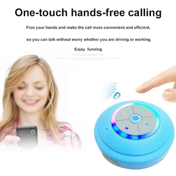 

Waterproof Wireless Bluetooth Speaker Car Handsfree Call Music Suction Portable Subwoofer Shower Mic For IOS Android Phone