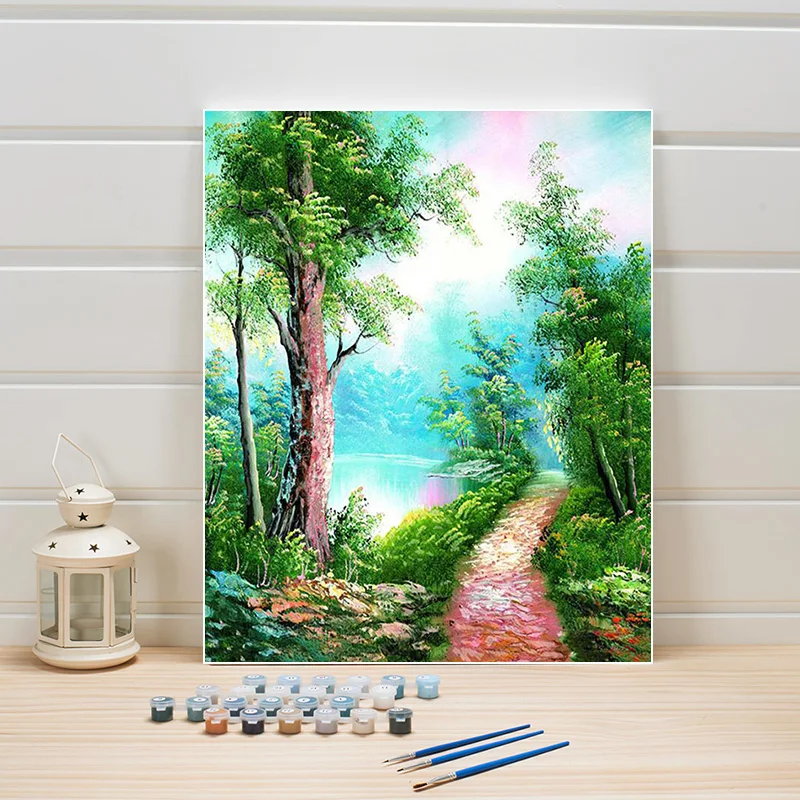 

Coloring Picture By Numbers Landscape DIY Acrylic Paint On Canvas Oil Paintings 40×50 Hand-painted Wall Art For Living Room Kits