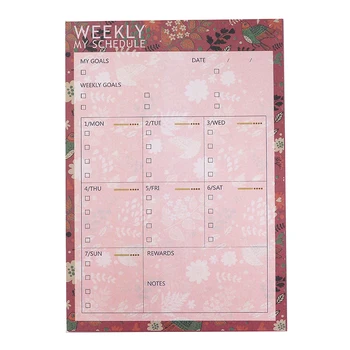 

Creative Daily Weekly Monthly Cute Sticky Note Kawaii Memo Pad Flower Notepad Stationery Store Planner Check List Shopping to do