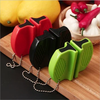 

vip Portable Mini Kitchen Knife Sharpener Kitchen Tools Accessories Creative Butterfly Type Two-stage Camping Pocket Sharpener