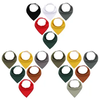 

6 Pcs/set Baby Solid Color Saliva Towel Soft Newborn Children Triangle Towels P31B