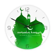 Цифровые настенные часы водонепроницаемые настенные часы современный дизайн Безрамная 3D Наклейка для мусульманского праздника Рамадан Mubarak домашний декор L809