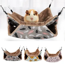 Hamster Hammock Bed-House Nest Hanging Guinea-Pig Squirrel Plush Small Animal Double-Layer