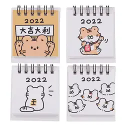 Mini calendrier du nouvel an 2022, 4 pièces, Simple, Table, planificateur, calendrier 