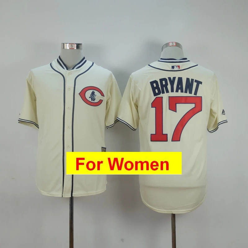Серебристый Женская майка Chicago Javier Baez Anthony Rizzo Kris Bryant Ryne Sandberg FLEX& Cool Base - Цвет: Серебристый