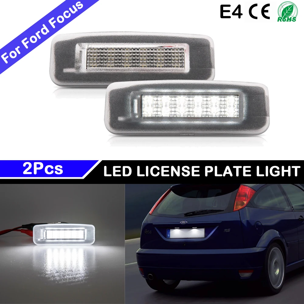 Focus First generation 02-05 Facelift 3D/4D/5D LED License Lamp White for FORD 