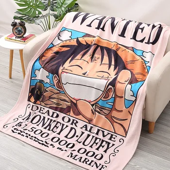 

One Piece Cartoon Flannel Blanket Printed Blanket Air Conditioner Quilted Napkin Blanket Home Living Decoration