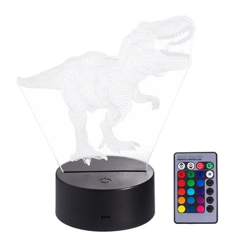 

1 Set 3D Dinosaur LED Acrylic Small Night Lamp Modeling Lamp USB