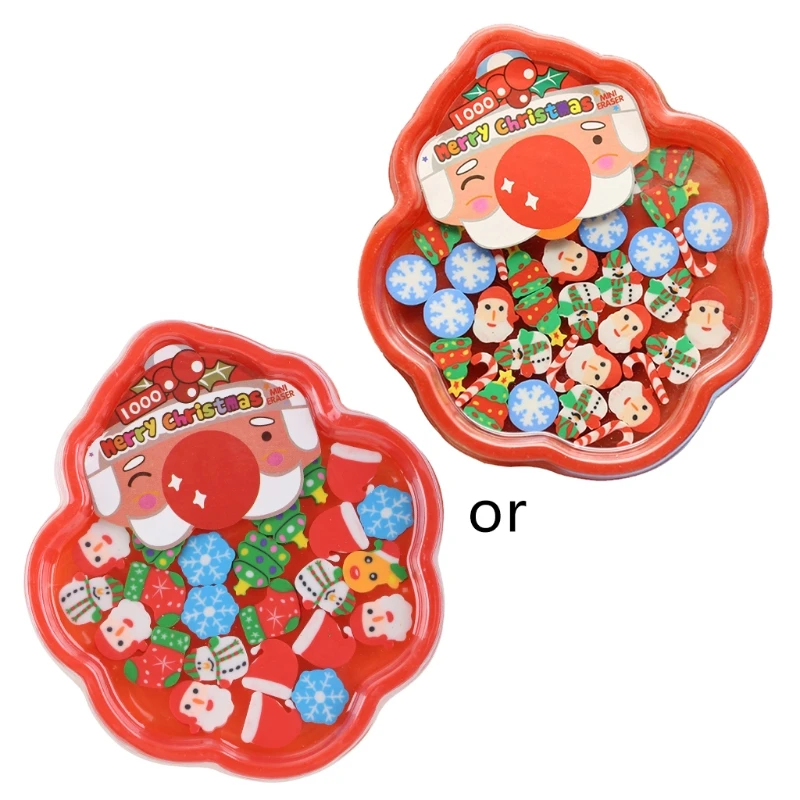 36pcs Mini Eraser Kit Classic Christmas Eraser Kids Pocket Eraser Easy
