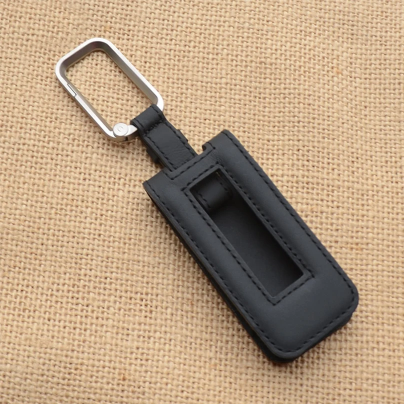 Ключ кошелек для Porsche из натуральной кожи Автомобильный ключ держатель Чехол подходит для Panameras автомобильный пульт дистанционного ключа защитный чехол сумка - Название цвета: Black