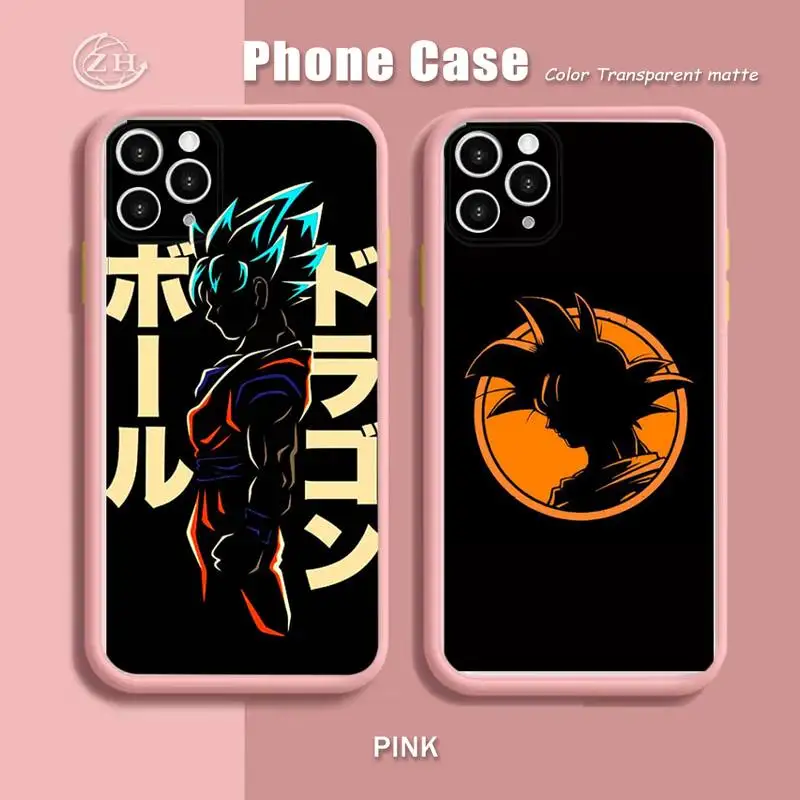 Anime Dragon DBZ Balls Phone Case For iPhone 12 Mini 11 Pro Max X XR XS Max 7 8 Plus Soft Bumper Transparent Matte PC Back Cover