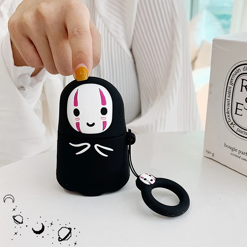 

Spirited away no face man Wireless bluetooth headset case Apple pods case airpods1 airpods2 Silicone shatter-resistant cover