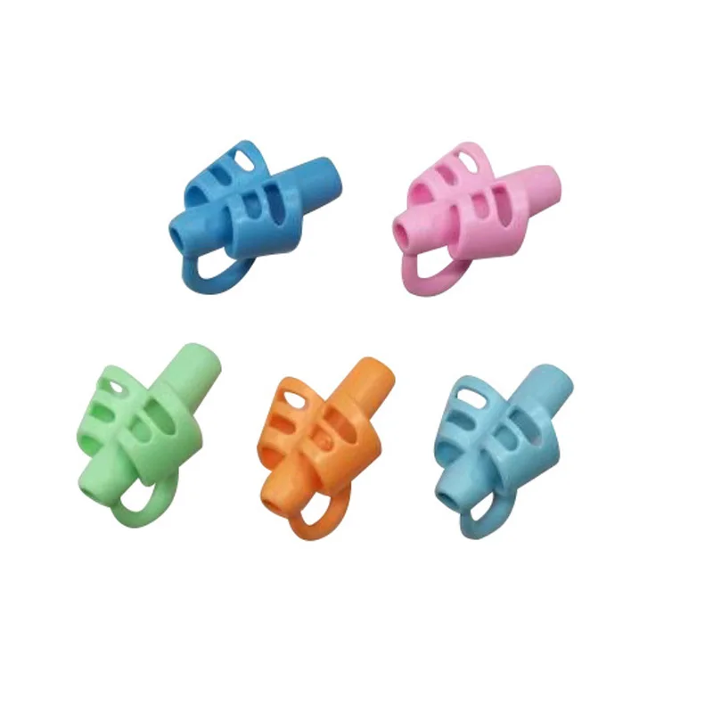 Corrector de silicona con agarre de lápiz de dos dedos, Corrector de escritura, agarre de postura, 2 uds.