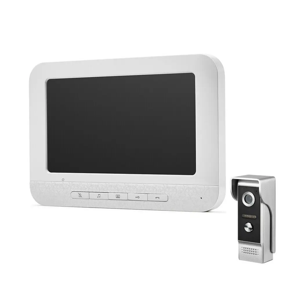 

Wired 7" LCD Color Monitor HD Video Door Camera Doorbell Intercom Security System Door Bell Ring