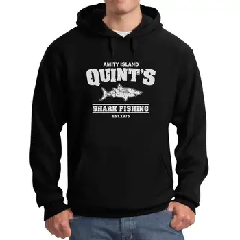 

TeeStars Men's - Quint's Shark Fishing Hoodie X-Large Black