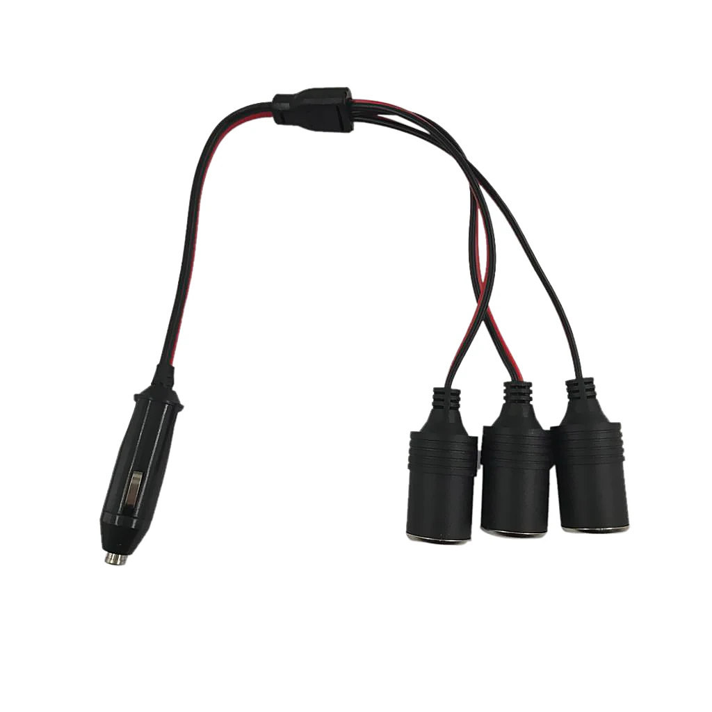 Universal 3 IN1 Car Cigarette Lighter Splitter Charger 3-Way Socket Female Plug