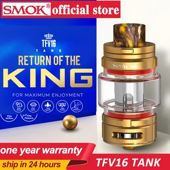 

SMOK TFV16 9ml Tank Electronic Cigarette Atomizer 510 thread with 0.6 ohm mesh MTL 0.8 coils Vaporizer VS TFV8 Baby V2 Tank Vape