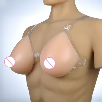 

Middle Button-Water Drop One-piece Silicone Prosthesis Breast CD Transsexuals Silica Gel Artificial Breast Fake boobs cosplay