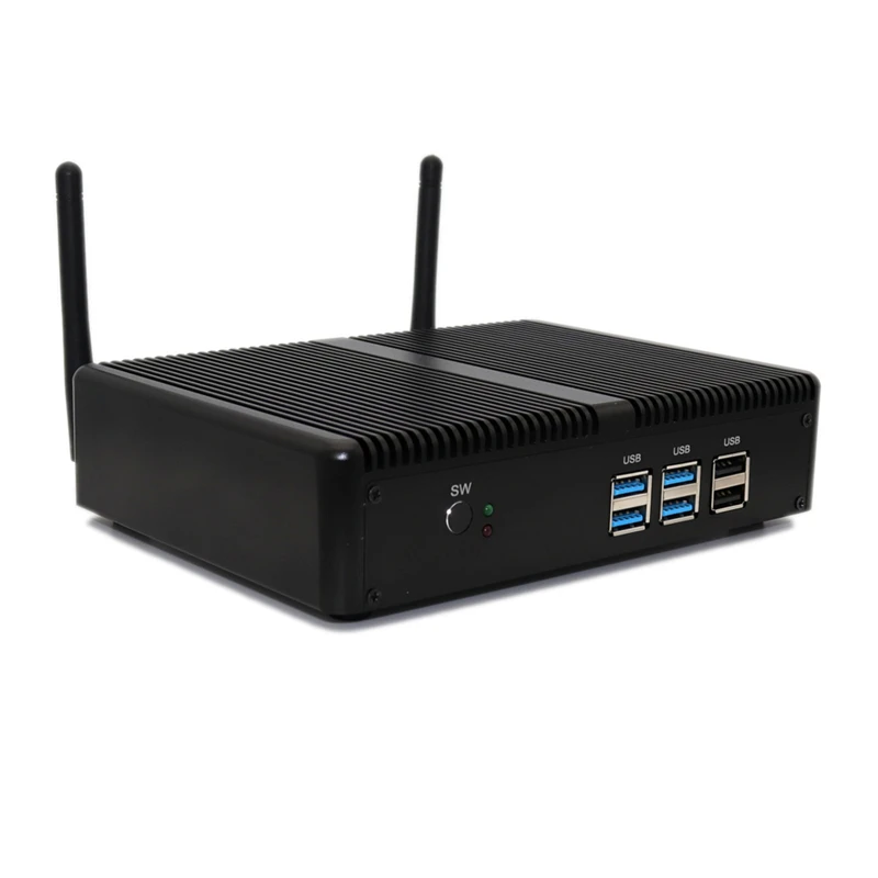 Мини ПК без вентилятора настольный компьютер Nuc Intel i7 i5 7200U i3 7100U DDR3L Windows 10 Linux 4K HTPC
