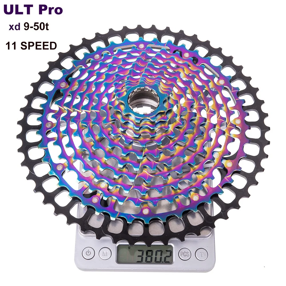 Colorful MTB 11 Speed Cassette Ultimate ULT pro 11s 9-50T XD Rainbow 380g Freewheel 11v k7 Sprocket | Спорт и развлечения