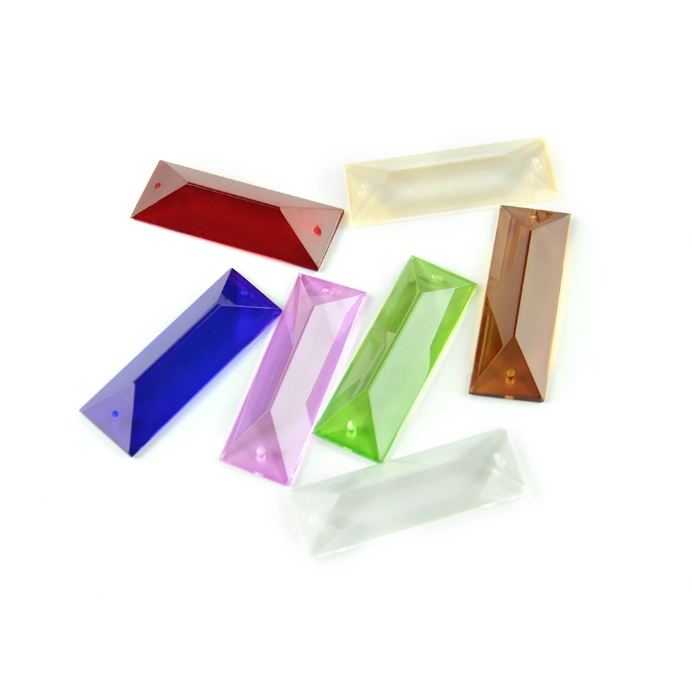 Colors 100pcs Trimming Triangle Clear Prism In 2 Holes Crystal Glass Chandeliers Pendants Parts Glass Lamp Drop Pendants medical surgical examination high brightness led 12 holes wall hanging shadowless cold light lamp ent pet veterinary tattoos