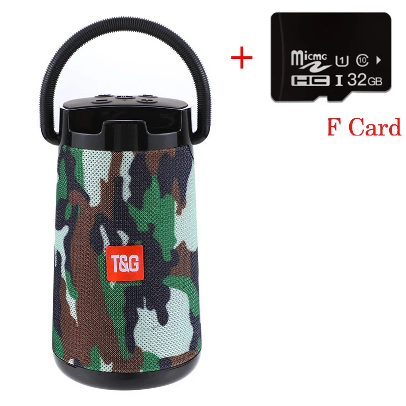 30W High power wireless bluetooth speaker outdoor waterproof caixa de som portable audio ubwoofer with AUX TF Card Box TG138 - Цвет: Camouflage and 32G