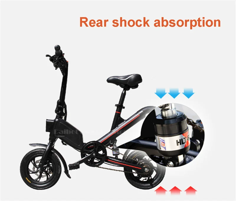 Mini Electric Bike Two Wheels Electric Bicycle 12 inch 36V 350W Portable Foldable Electric Scooter With Seat For Adults (16)