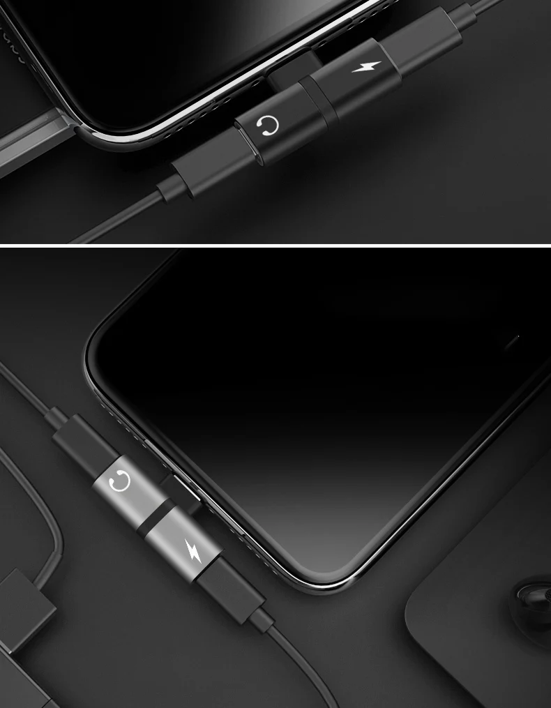 2 в 1 адаптер для наушников с двумя портами для iPhone 7 8 plus X XR XS 11 Pro Max iOS 10 11 12 13 конвертер зарядное устройство для наушников аудио