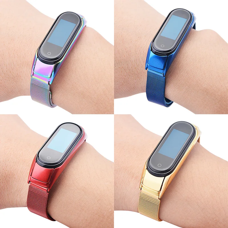 Stainless Steel Strap For XiaoMi Mi Band 4 Metal Straps Mi Band 3 Wrist Strap Miband 3 4 Replaceable Smart watch Belt Bracelet