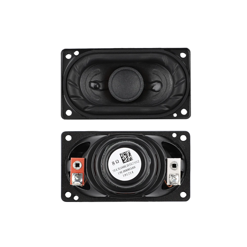 2Pcs Mid-woofer Audio Speakers Driver 80x44mm 8 Ohm 15W Long Stroke Enthusiast Bass Home Thater Loudspeaker