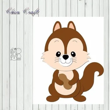 

Cute fox Metal Cutting Dies Stencil Scrapbook Album Embossing For Gift Card Making Handcrafts 2019 new