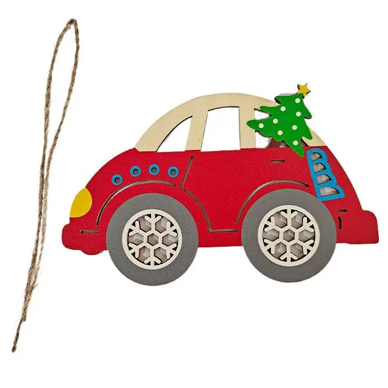 24 D√©corations De Sapin En Bois - Pendentifs P√®re No√´l, Camion, Grinch... (12 Mod√®les Diff√©rents)