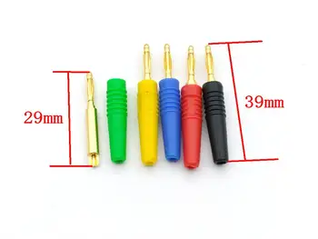 

50pcs/100pcs/500pcs Gold plated 5 Color 2mm banana plug FOR Test Probes adapter soldering