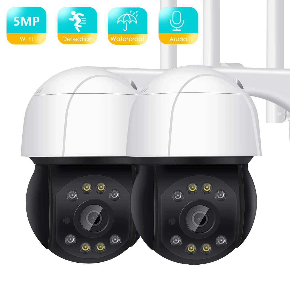 BESDER 5MP 2MP PTZ камера Открытый 1080P 4X Цифровой зум Скоростная купольная безопасности