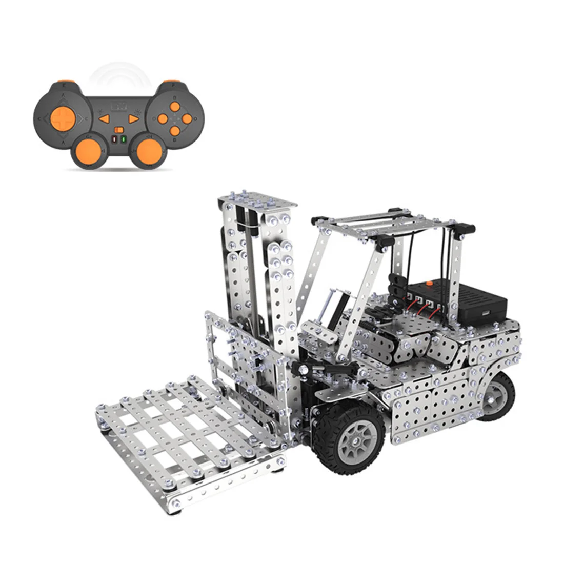 1400Pcs/set 2.4G Remote Control Forklift Mechanical Metal Puzzle Model Kit Assembly Jigsaw Toy Gift For Decor