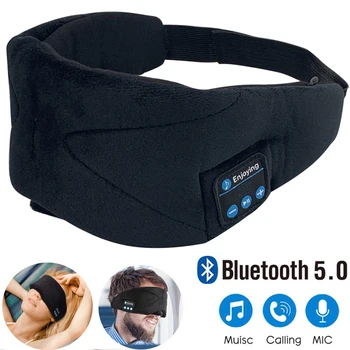

Bluetooth 5.0 Earphone Sleep Mask Phone Headband Wireless Stereo Soft Sleeping Headset Music Eye Mask