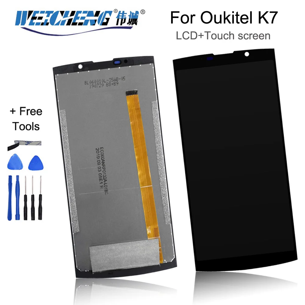 6 0 дюймовый OUKITEL K7 ЖК-дисплей + сенсорный экран 100% протестированный ЖК-дигитайзер