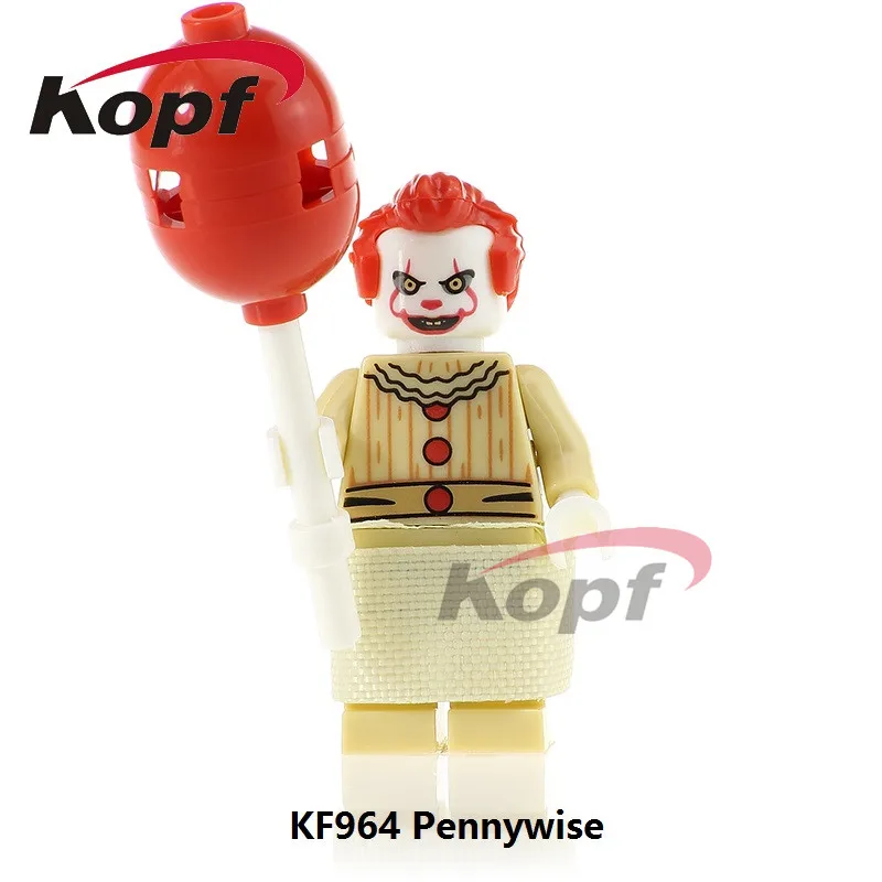 Одна строительных блоков знаменитый фильм Джокер клоун Pennywise Redux Freakazoid Супер Герои фигурка для детей игрушки KF6110 - Цвет: KF964 Without Box