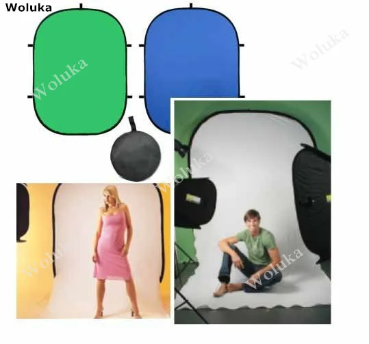 

60x90cm Photography Studio Portable Outdoor Green Blue Screen Chromakey Backdrop 2in1 BACKGROUND with carrying bag CD50 T03 ZZ1