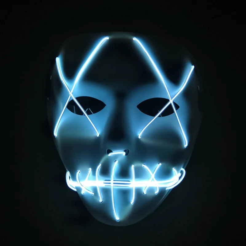 

Halloween LED Mask Light Up Party Masks The Purge Election Year Great Funny Masks Festival Cosplay Costume Supplies Glow In Dark