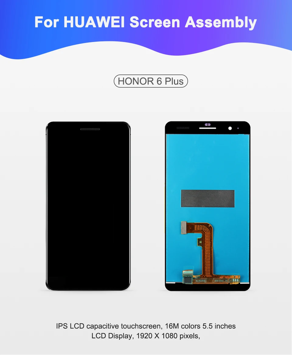 5," дюймовый Honor 6 Plus ЖК-сенсорный экран с рамкой дигитайзер ЖК-дисплей для huawei Honor 6 plus дисплей протестирован гарантия 1920x1080