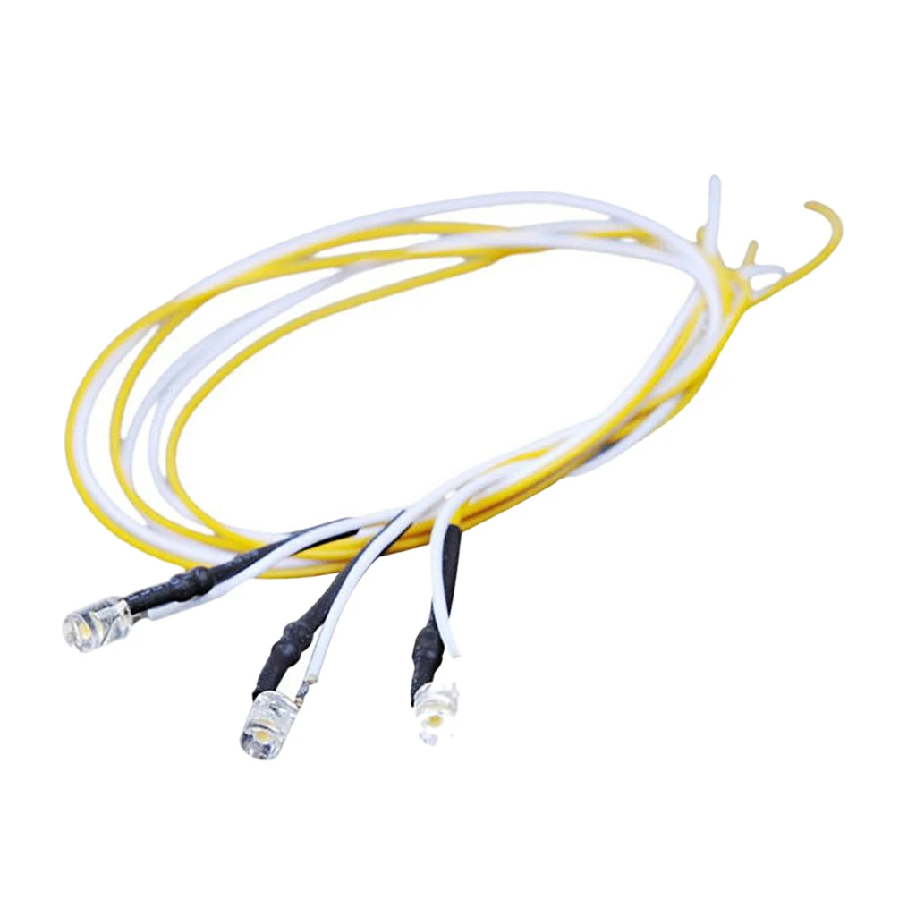 5x LED Light Cable Wire Cool Lighting for 1/35 Scale Sand Table Layout Scene