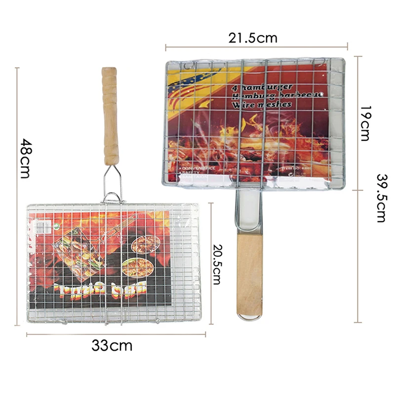 D2 BBQ Non-Stick Grilling Basket Grill Mesh Mat Meat Vegetable Steak Picnic Party Barbecue Tool Heat Resistant Grill Sheet Liner bbq basket grill oven accessories