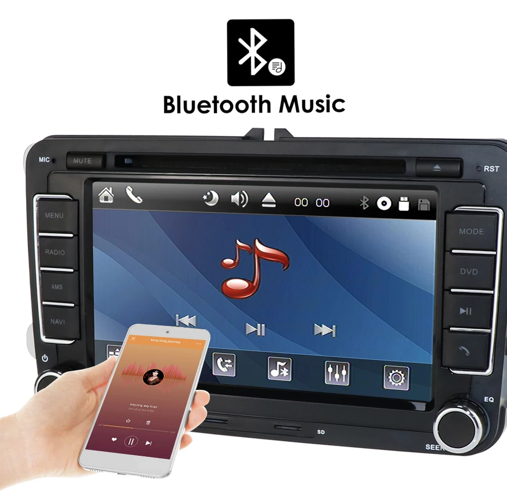 Sale Car Touch Screen 7" Stereo GPS DVD Navi for VW Golf Polo Passat Tiguan Jetta Altea+RDS+BT+SD card+SWC+CAN BUS+USB+EQ+Rear Camera 7