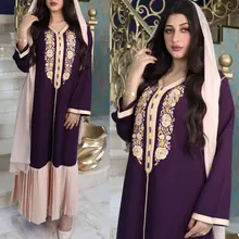 

kaftan moroccan Dubai Abaya Turkey Women muslim Hijab Dress embroidery Islam Clothing Robe Longue Musulman De Moda Jalabiya Femm