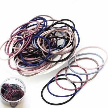 

100Pcs/Set Women Elastic Hair Ties Band Ropes Rings Ponytail Holder Accessories For Girls Woolen Rubber Free Shipping