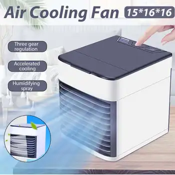 

Mini Air Cooling Fan Machine 7 Color LED Night Light USB Mini Portable Humidifier Desktop Air Conditioner Fan Home Car Office