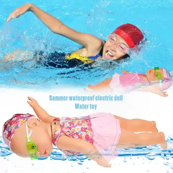 

Cute Electric Swimming Dolls Mini Waterproof Bathtub Pool Swim By Itself Swimming Doll Toys For Kids Support