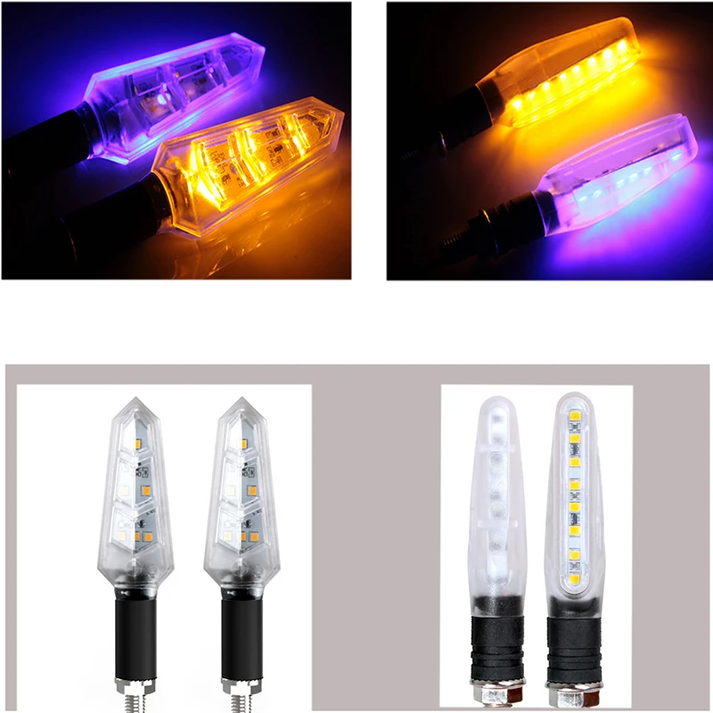 Мотоцикл Led поворотник сигнальный CREE чип двусторонний мигающий Стоп тормозной сигнал светильник сгибаемые движения стрелки мигалки мерцающие индикаторы поворотники для мотоцикла